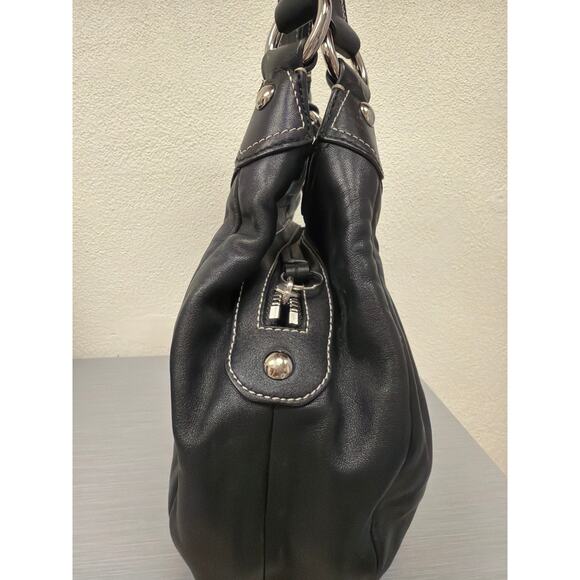 Coach Y2K Soho Leather Lynn Pleated Hobo Buckle Black Shoulder Bag Purse F15527 - Picture 4 of 16